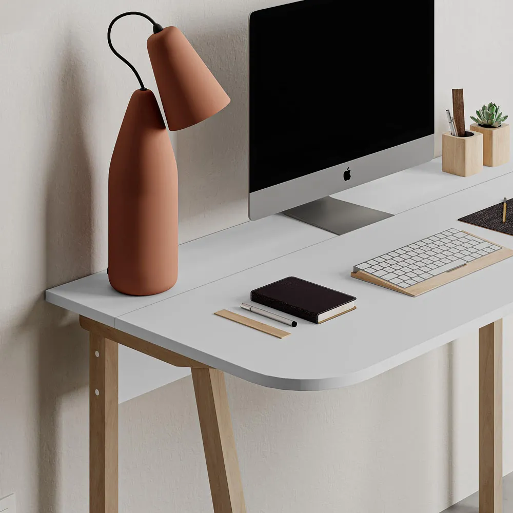 Luton Computer Desk - White