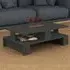 Mansu Single Shelf Coffee Table with Storage - Black