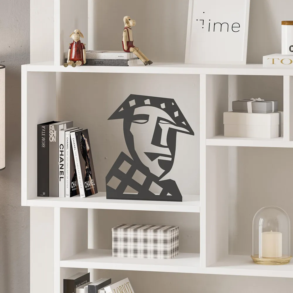 Max Abstract Face Design Decorative Object - Black