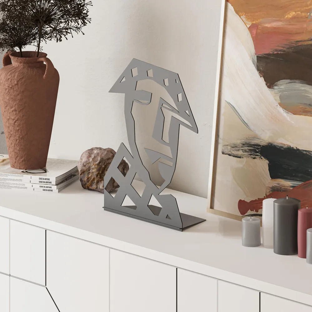 Max Abstract Face Design Decorative Object - Black