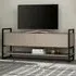 Metola 2 Door TV Unit with Shelf - Mocha Grey