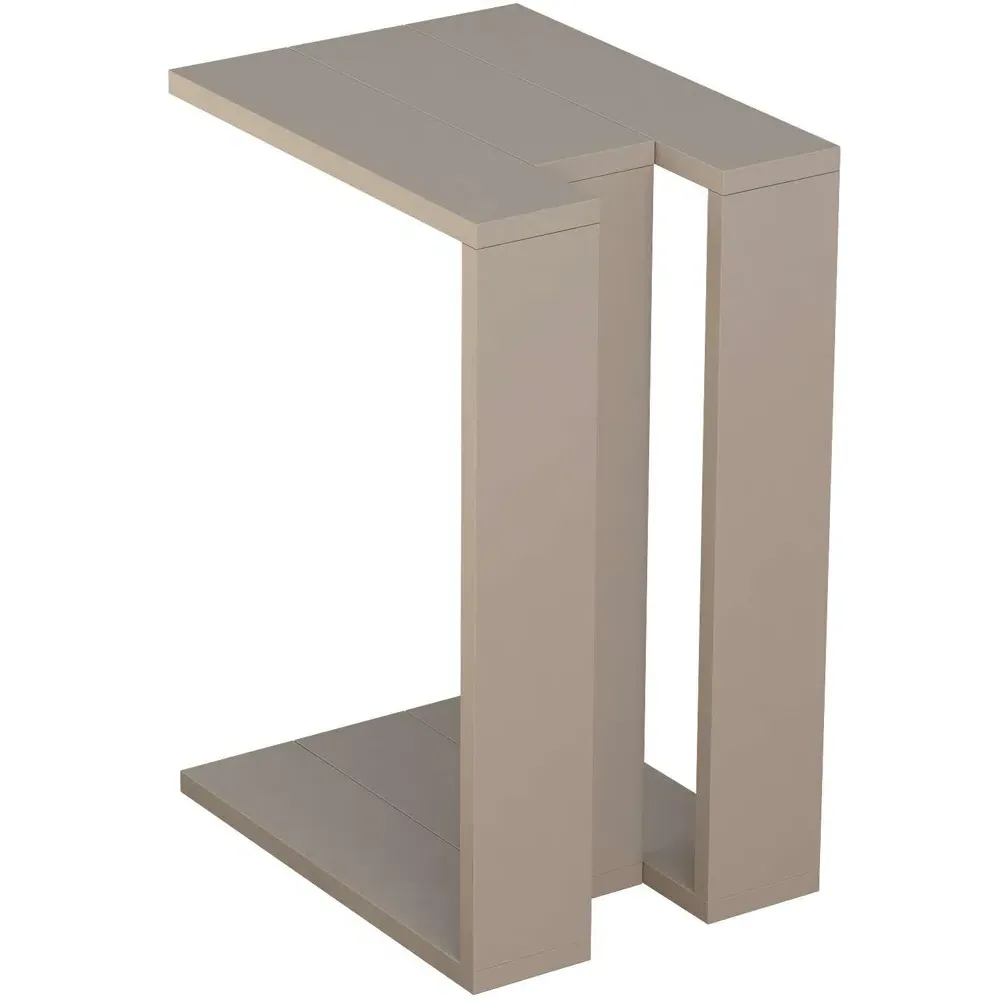 Muju C-Shape Side Table - Mocha Grey