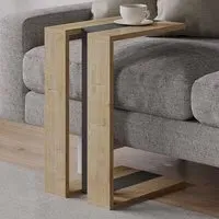 Muju C Shape Side Table - Oak, Anthracite