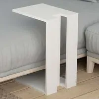 Muju C-Shape Side Table - White