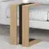 Muju C Shape Side Table with Side Support - Oak, Silky Black