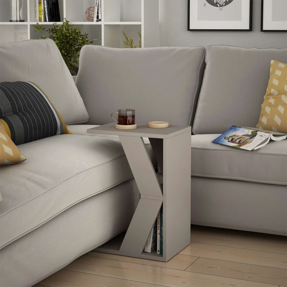 Naze C-Shape Multipurpose Table - Mocha Grey