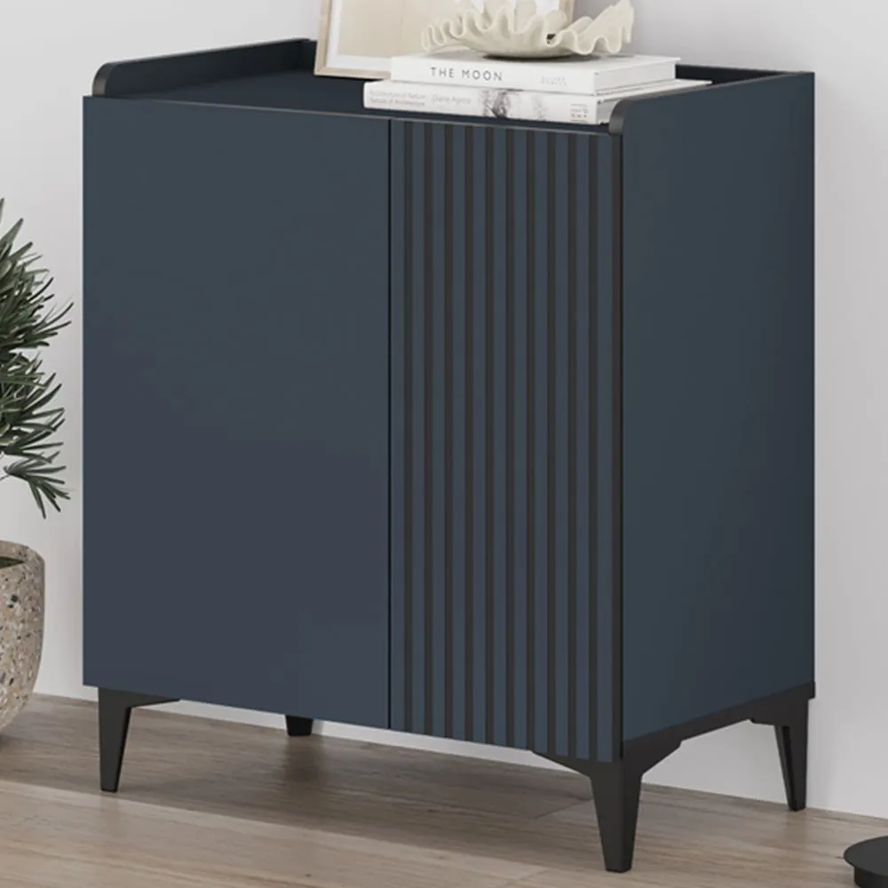 Olie 2 Door Compact Sideboard - Deep Blue, Particleboard image