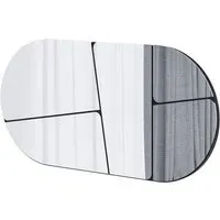 Otis Oval Wall Mirror with Bevelled Edge - Black