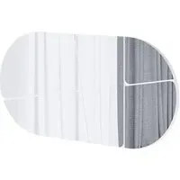 Otis Oval Wall Mirror with Bevelled Edge - White