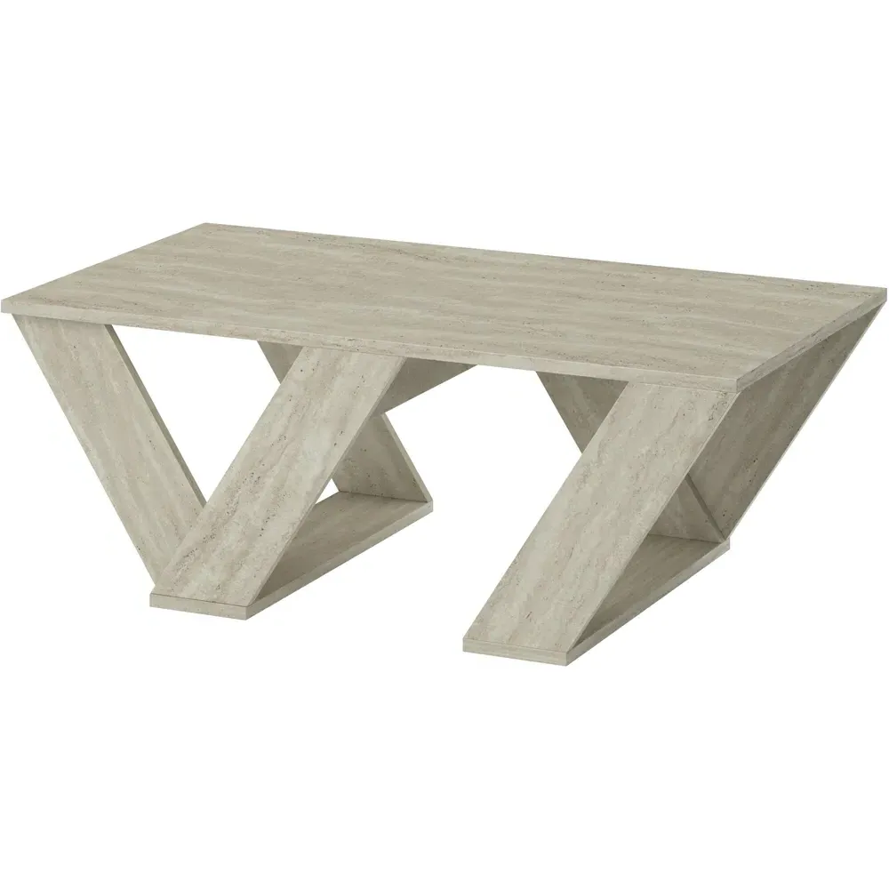 Pipra Coffee Table - Cream, Wood