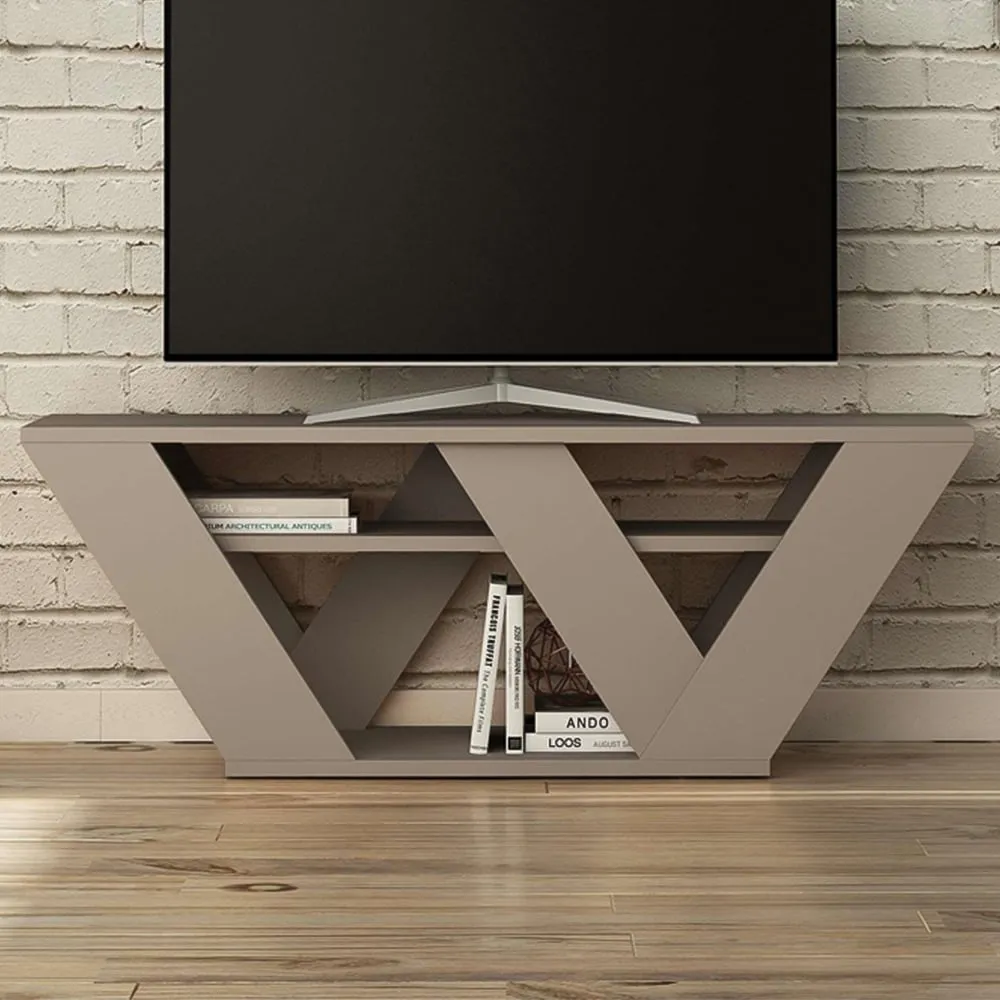 Pipralla 2 Shelf TV Unit - Grey
