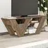 Pipralla 2 Shelf TV Unit with Storage - Brown, Oak Effect