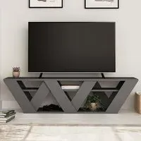 Ralla 2 Shelf TV Unit with Storage - Black