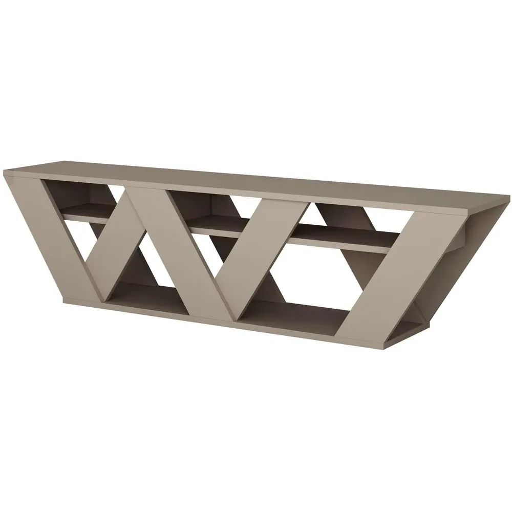 Ralla 2 Shelf TV Unit with Storage - Grey