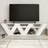 Ralla 2 Shelf TV Unit with Storage - White