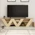 Ralla TV Stand with Shelves - Cream, Oak