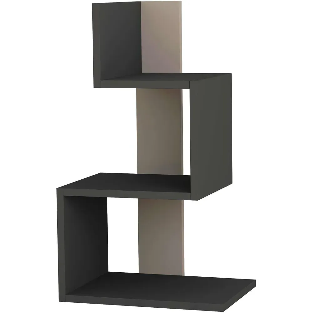 Rosie 3 Shelf Side Table - Anthracite, Mocha Grey