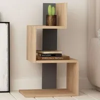 Rosie 3 Shelf Side Table - Oak, Anthracite