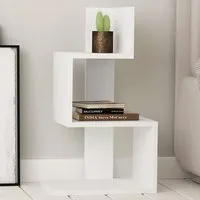 Rosie 3-Shelf Side Table - White