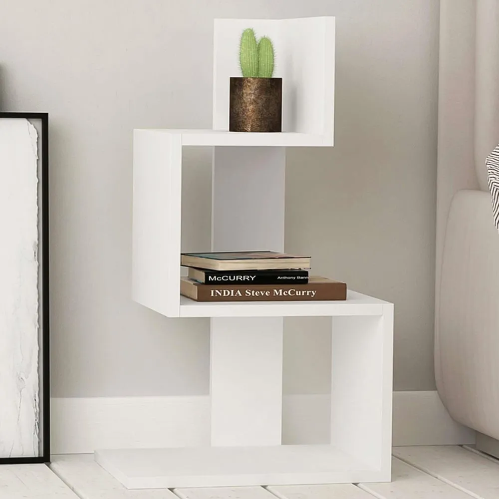Rosie 3-Shelf Side Table - White image