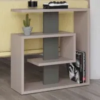 Saly 3-Tier Side Table with Drawer - Grey, Engineered Wood