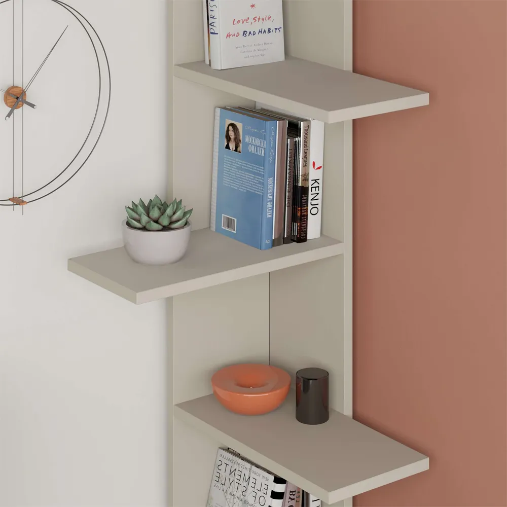 Saso 5 Tier Corner Display Unit - Cream