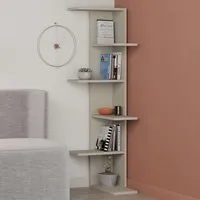 Saso 5 Tier Corner Display Unit - Cream