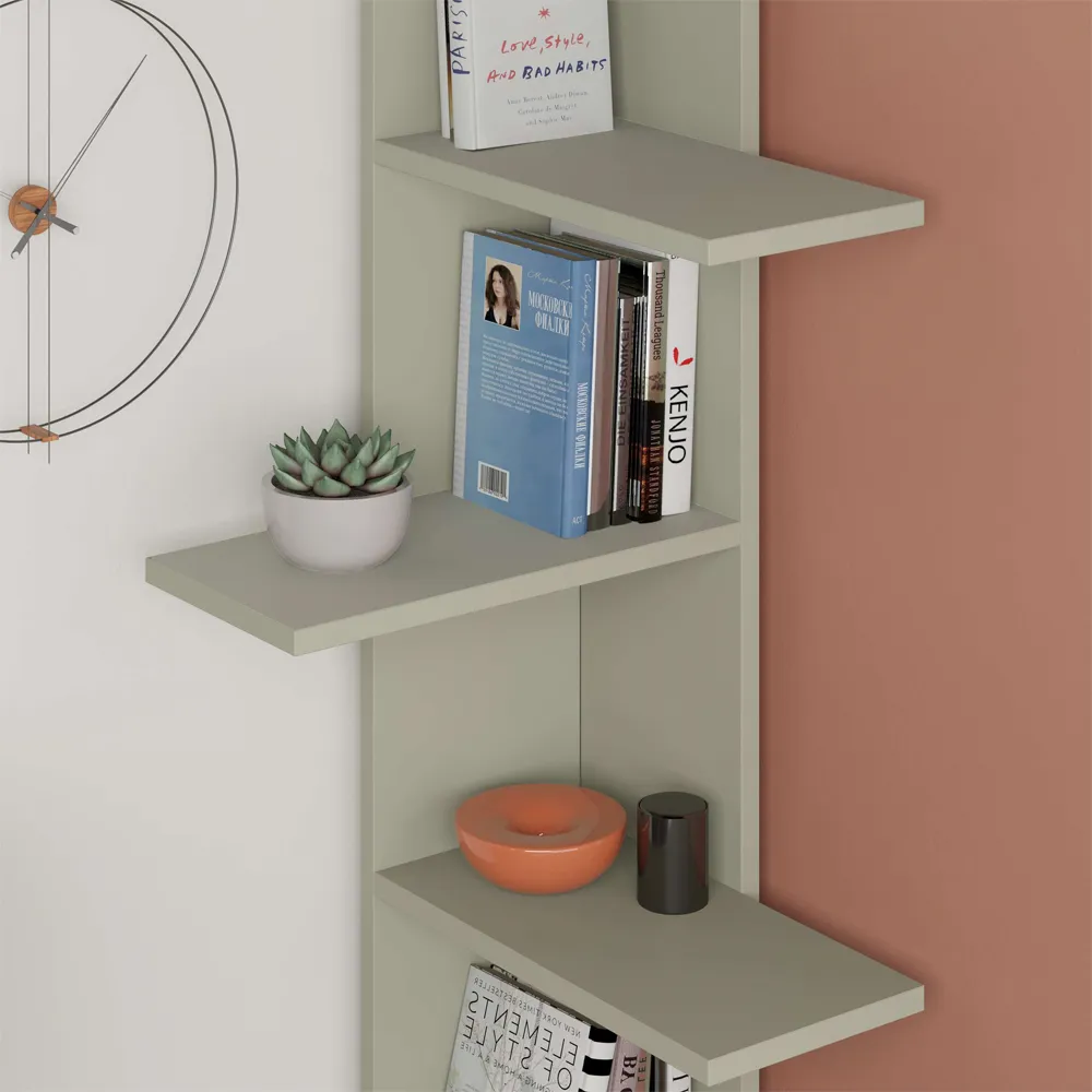 Saso 5 Tier Corner Display Unit - Green