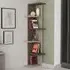 Saso 5 Tier Corner Display Unit - Mocha Grey