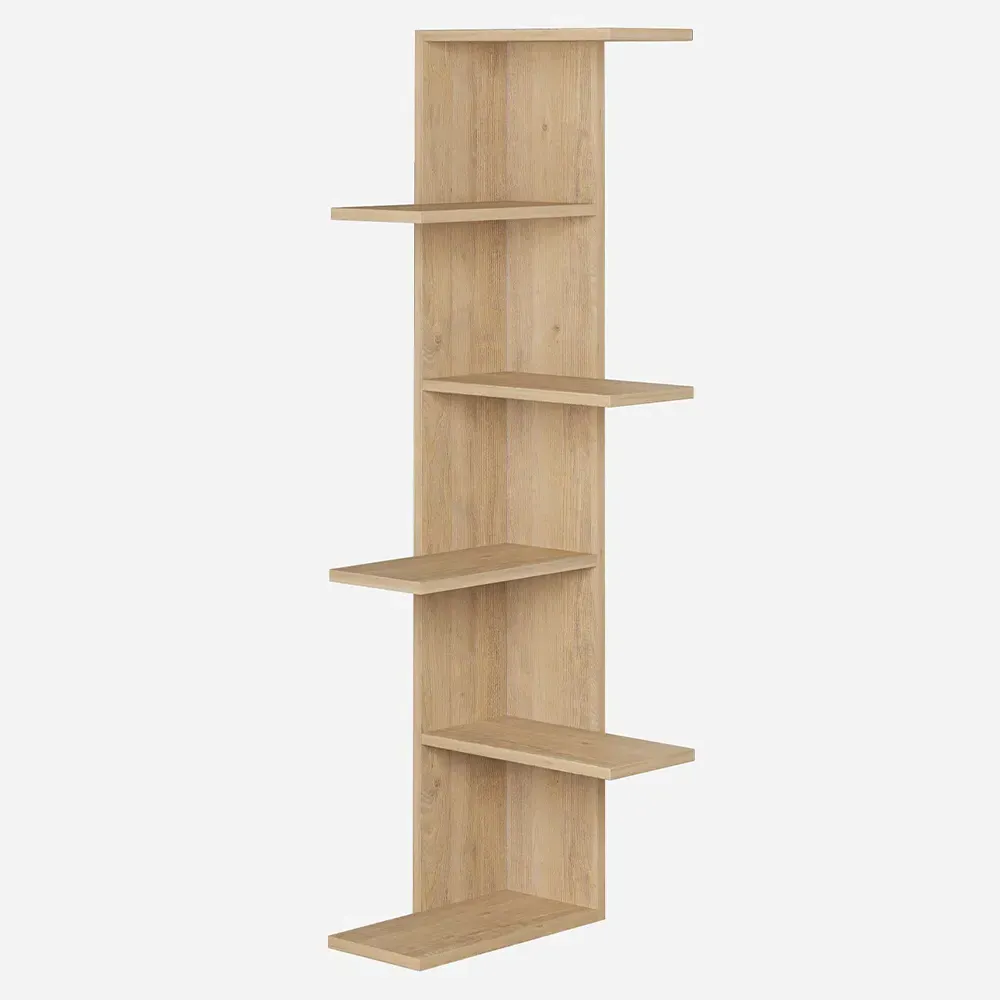 Saso 5 Tier Corner Display Unit - Oak