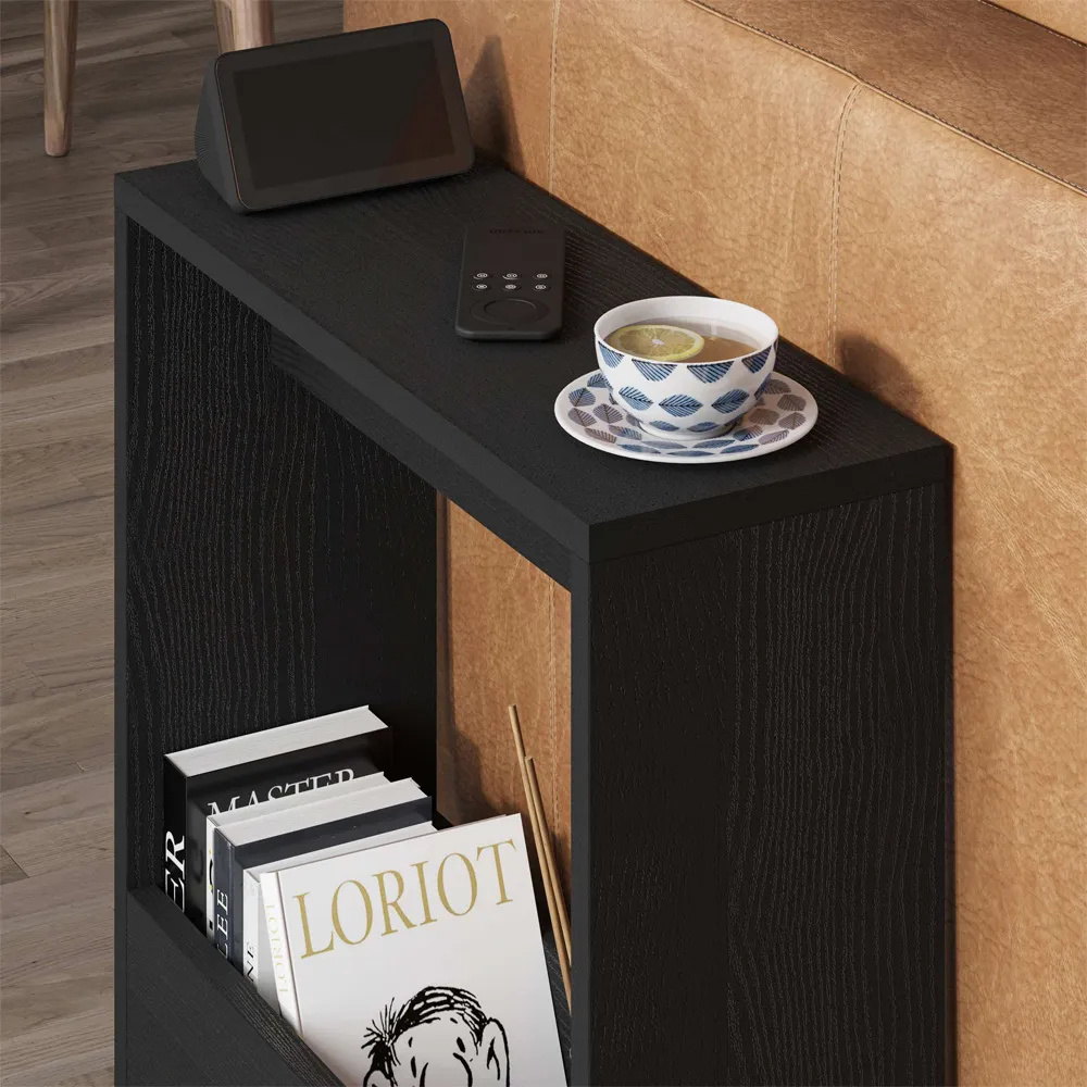 Simpi Multipurpose Side Table with Storage - Black, Wood