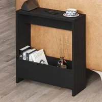 Simpi Multipurpose Side Table with Storage - Black, Wood