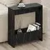 Simpi Side Table with Storage - Black, Marble Effect
