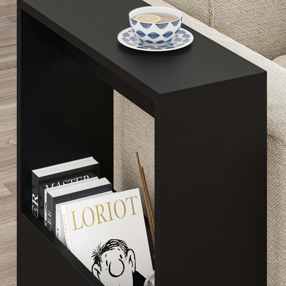 Simpi Single Shelf Side Table - Black