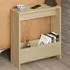 Simpi Single Shelf Side Table - Cream, Oak