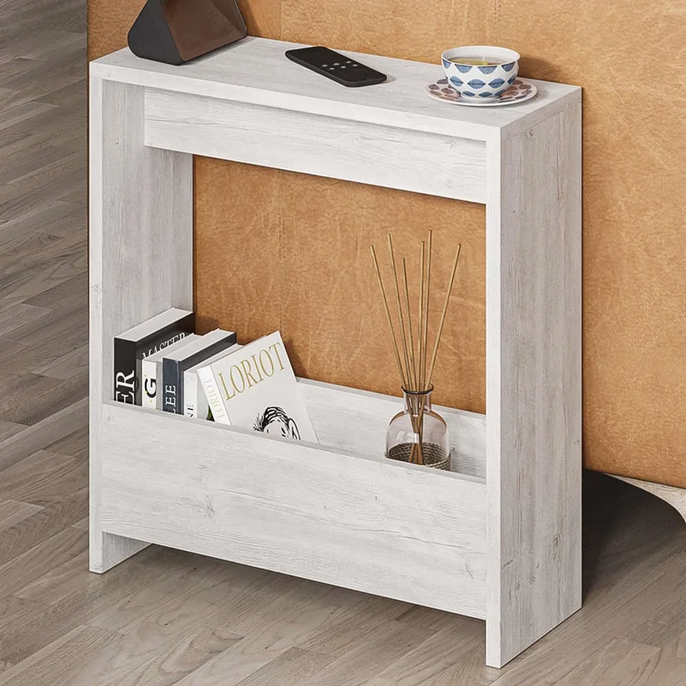 Simpi Single Shelf Side Table - White