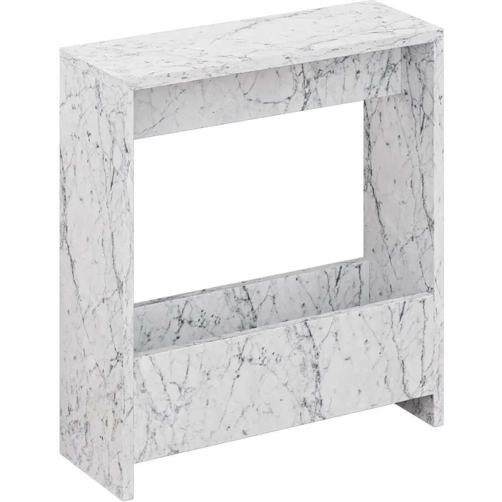 Simpi Single Shelf Side Table - White