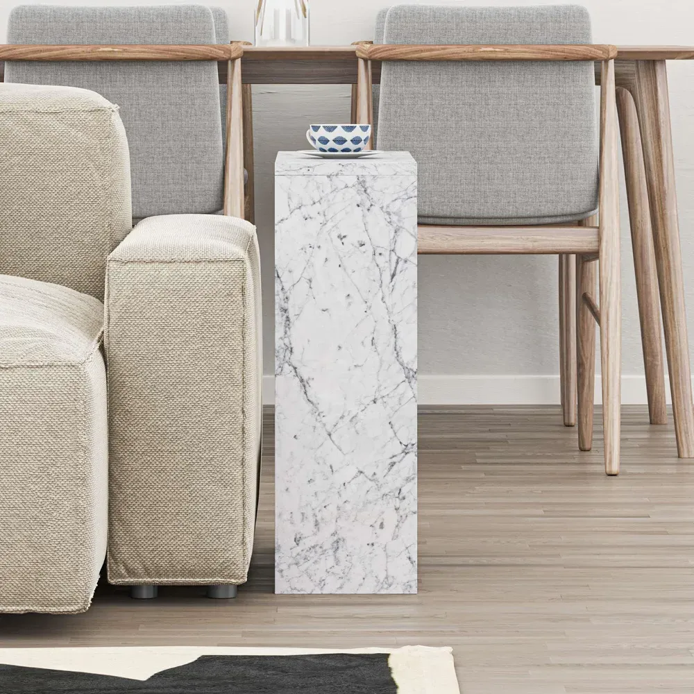 Simpi Single Shelf Side Table - White