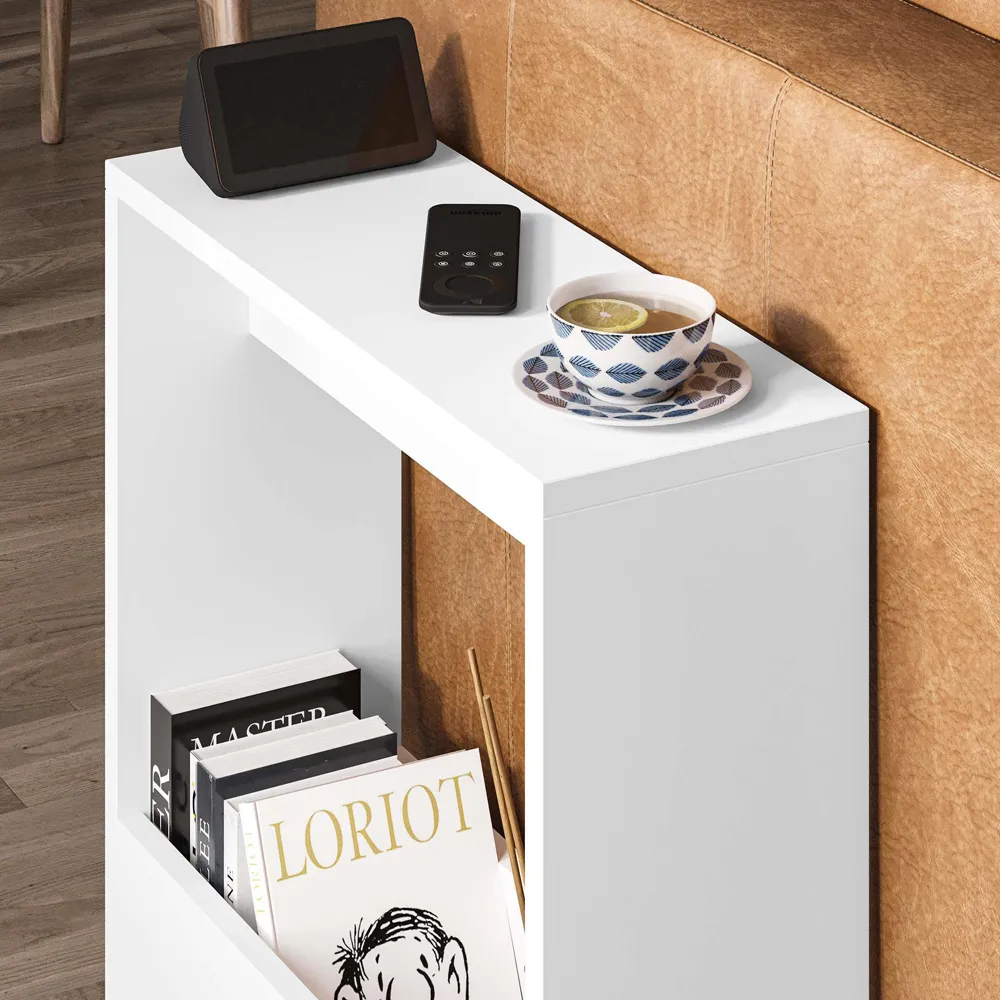 Simpi Single Shelf Side Table - White