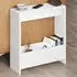 Simpi Single Shelf Side Table - White