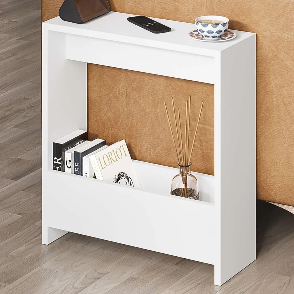 Simpi Single Shelf Side Table - White