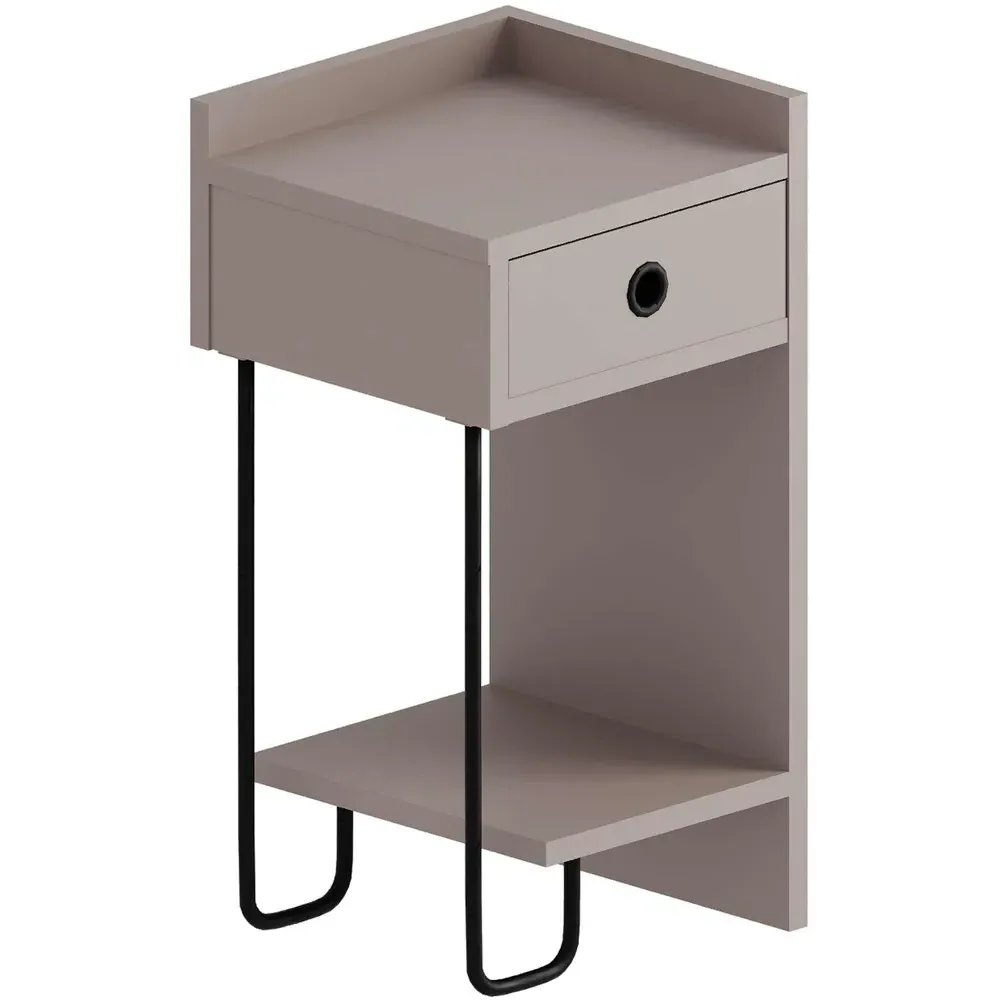 Sirius Left Module Bedside Table - Grey