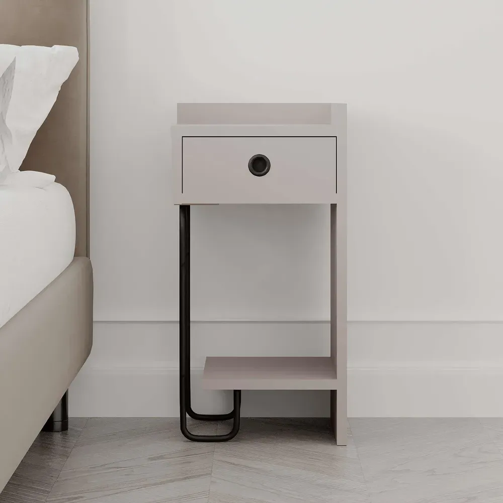 Sirius Left Module Bedside Table - Grey