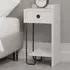 Sirius Left Module Bedside Table - White