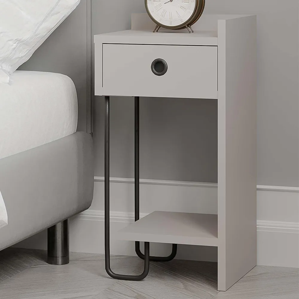 Sirius Right Module Bedside Table - Grey