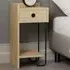 Sirius Single Drawer Bedside Table - Oak