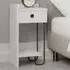 Sirius Single Drawer Bedside Table - White
