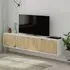 Spark 4 Door TV Unit with Storage - White, Oak