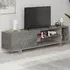 Stockton Single Door 4 Shelf TV Stand - Mocha Grey
