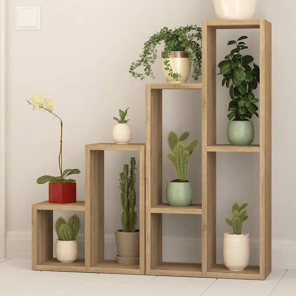 Sule Oak Plant Stand 2 Pack - Cream